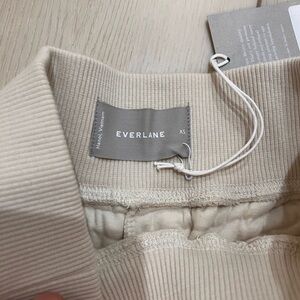Everlane Beige Ribbed Cotton Shorts XS